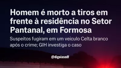 Homicídio em Formosa no Pantanal