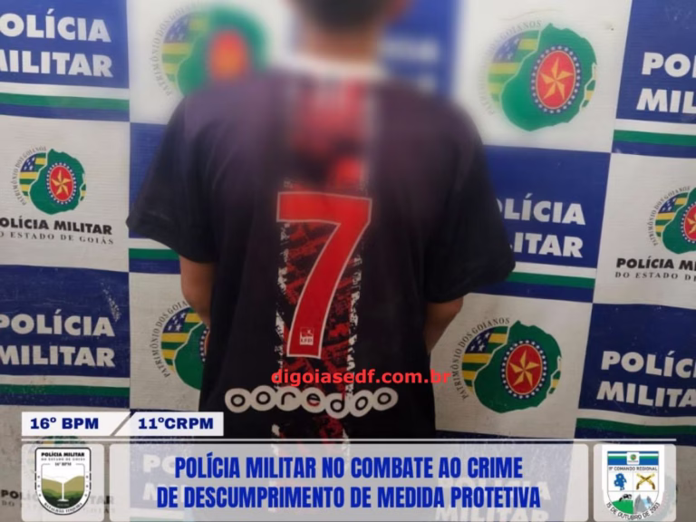 Filho é preso em flagrante por agredir e ameaçar a própria mãe em Cabeceiras de Goiás