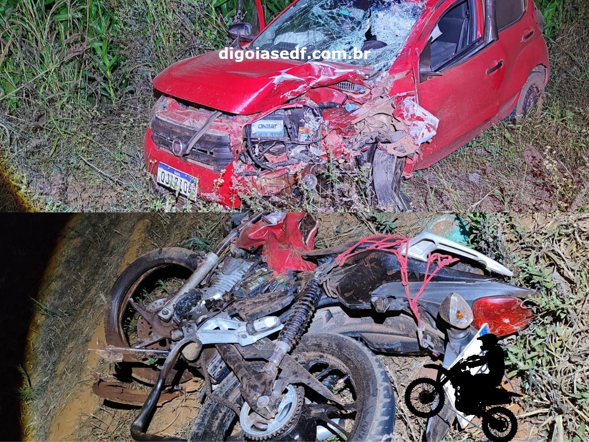 Motociclista morre em grave colisão frontal na GO 430, zona rural de Formosa