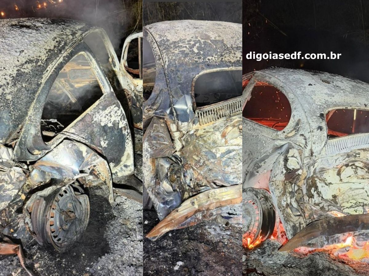 Criança de 3 anos morre após grave acidente entre Fusca e Civic na GO 118