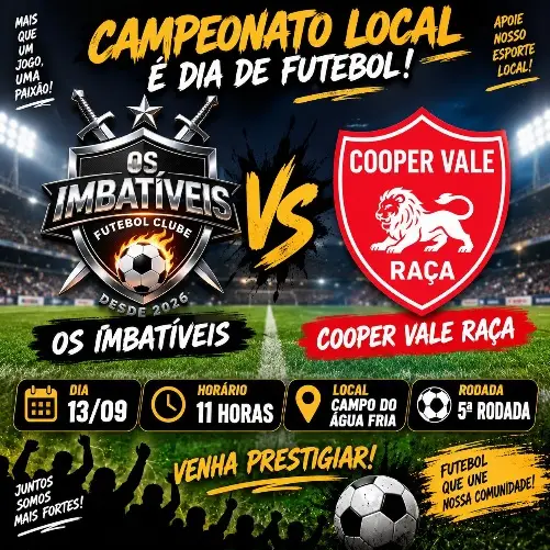 11:00 - Os Imbatíveis vs Cooper Vale Raça