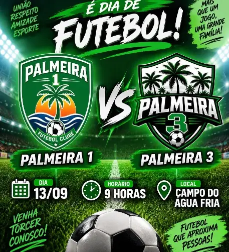 09:00 - Palmeira 1 vs Palmeira 3