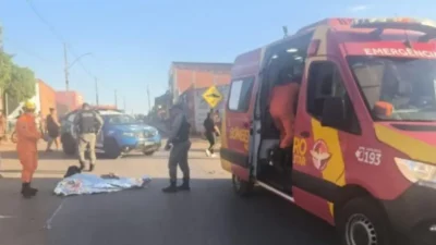 Acidente com morte no Setor Nordeste saída para o Itiquira. Mulher morreu após acidente.