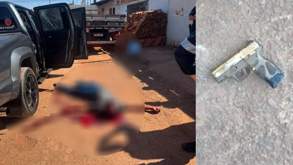 Carro e corpos dos homens assassinados em Formosa no Parque Lago.
