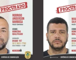 ​​Operação Garantia da Ordem Apreende Armas e Veículo Utilizados em Quádruplo Homicídio no Parque Lago, em Formosa. Na imagem os procurados pela polícia.