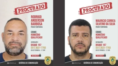 ​​Operação Garantia da Ordem Apreende Armas e Veículo Utilizados em Quádruplo Homicídio no Parque Lago, em Formosa. Na imagem os procurados pela polícia.