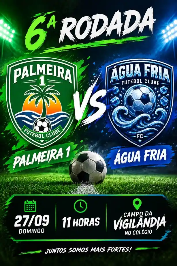 11:00 - Palmeira 1 vs Água Fria FC