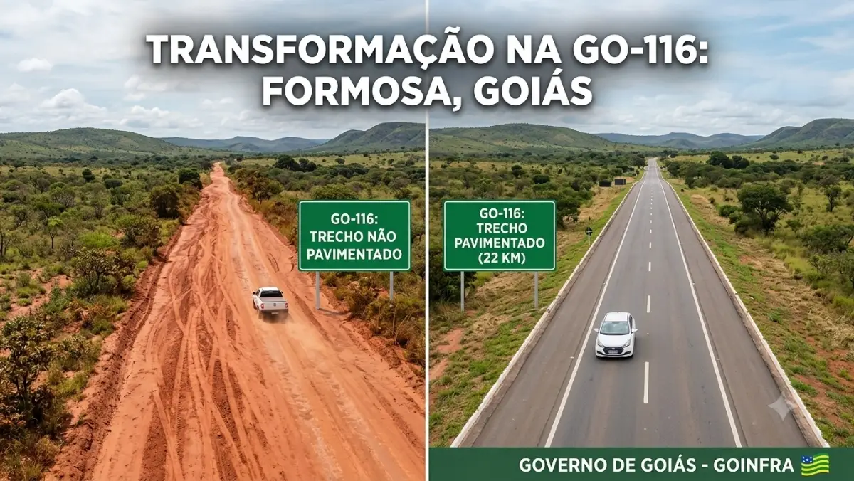 Goinfra assina Ordem de Serviço para asfaltar mais 22 km da GO-116 em Formosa, do entroncamento da GO-524 até o km 22. Veja os detalhes da obra!