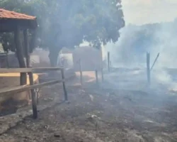 Incêndio em vegetação no Setor Bela Vista em Formosa