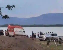 Barragem do Rio Paranã, em Formosa, onde homem de 63 anos morreu afogado após entrar na água.