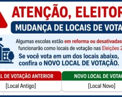 Seu local de votação mudou? Veja a lista de escolas que não funcionarão nas Eleições 2026