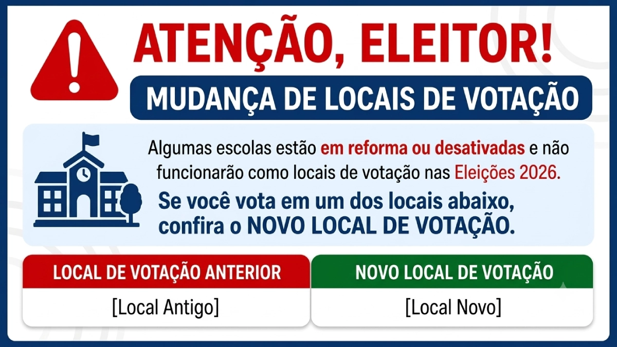 Seu local de votação mudou? Veja a lista de escolas que não funcionarão nas Eleições 2026