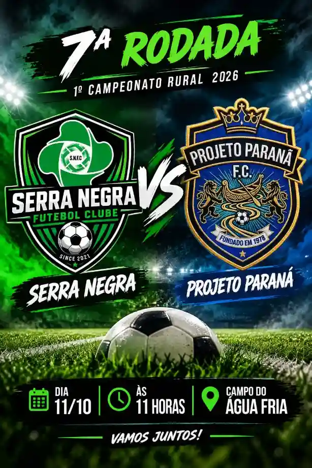 11:00 - Serra Negra vs Projeto Paranã