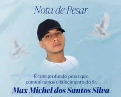 Nota de Pesar do jovem baleado na Praça da Prefeitura em Formosa.