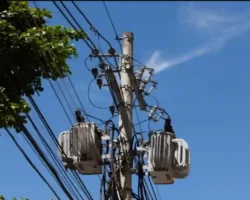 Falta de energia no Parque Lago em Formosa após incidente na rede elétrica.