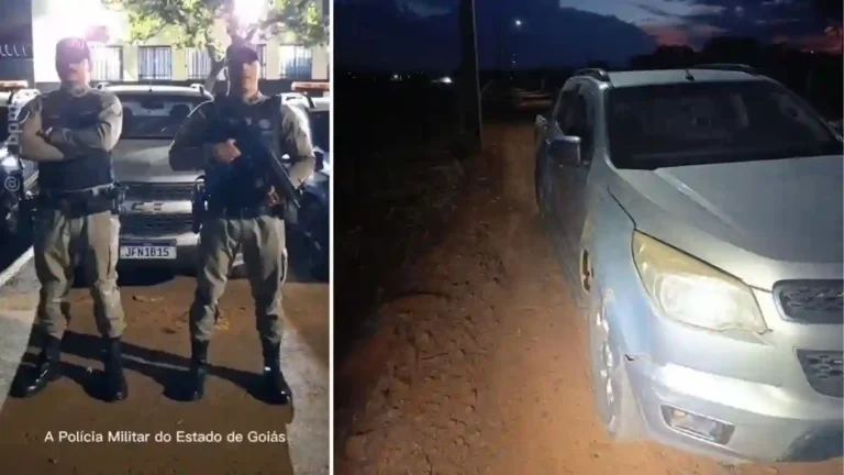 Caminhonete recuperada em Formosa após investigação de falsa comunicação de roubo.