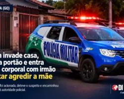 Violência familiar em Formosa: viatura da Polícia Militar em rua residencial.
