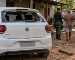 Violência doméstica em Flores de Goiás: viatura da Polícia Militar em imagem ilustrativa.