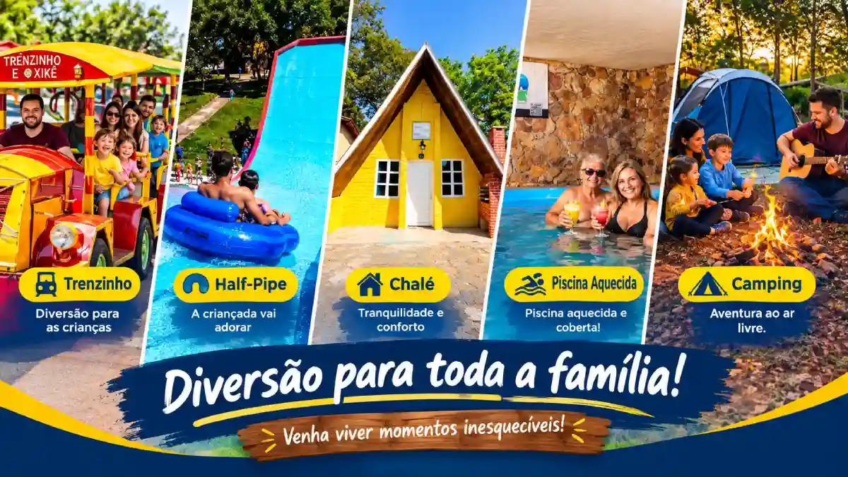 Itiquira Park em Formosa GO, complexo de lazer com piscinas e áreas de recreação