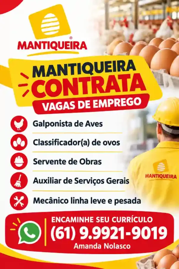 Vagas de emprego na Mantiqueira ovos várias oportunidades. 